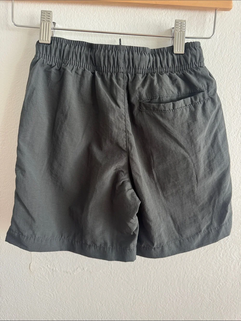 Old Navy Boys Charcoal Gray Elastic Waist Drawstring Shorts